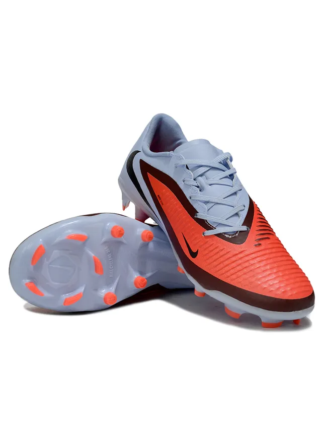 Nike Phantom GT Azul Naranja Bajo Sintético Texturizado Antepié Cage Suelo Firme Zapatos de Fútbol 4