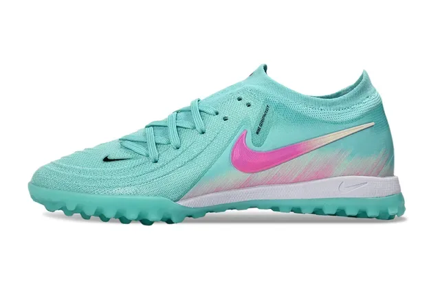Nike Phantom GT Blue Pink Knit Upper Gradient Swoosh Turf Soccer Shoes 7