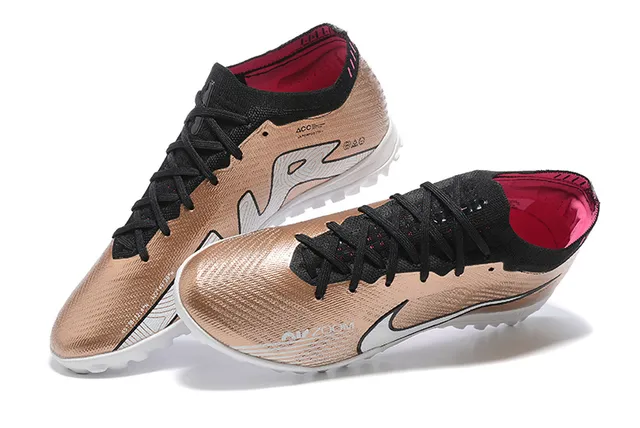 Nike Phantom GT Marrom Preto Baixo-Corte Malha Superior Grama Artificial Sapatos de Futebol 2