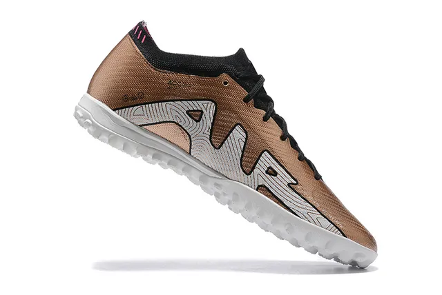 Nike Phantom GT Marrom Preto Baixo-Corte Malha Superior Grama Artificial Sapatos de Futebol 4