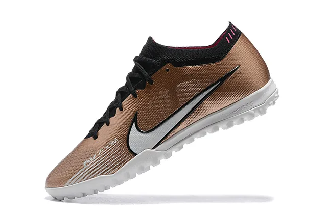 Nike Phantom GT Marrom Preto Baixo-Corte Malha Superior Grama Artificial Sapatos de Futebol 5