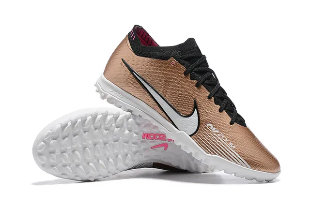 Nike Phantom GT Marrom Preto Baixo-Corte Malha Superior Grama Artificial Sapatos de Futebol 6