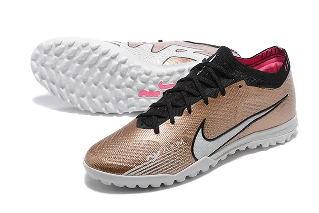 Nike Phantom GT Marrom Preto Baixo-Corte Malha Superior Grama Artificial Sapatos de Futebol 7