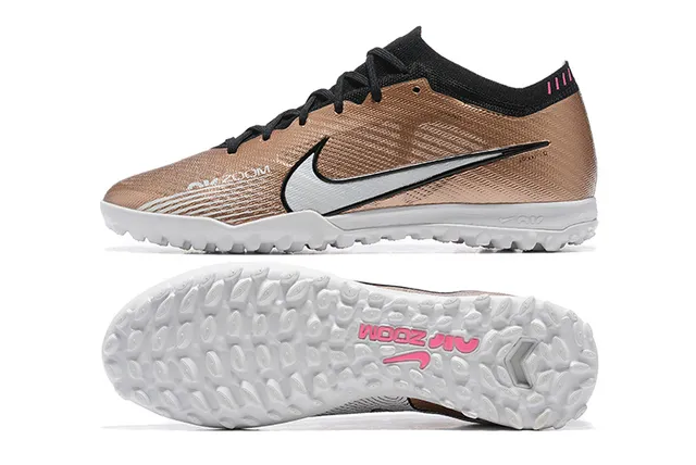Nike Phantom GT Marrom Preto Baixo-Corte Malha Superior Grama Artificial Sapatos de Futebol 9