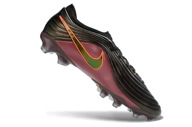 Nike Phantom GT Bordeaux Noir Motif Ondulé Tige Synthétique Chaussures de Football pour Terrain Firme 11