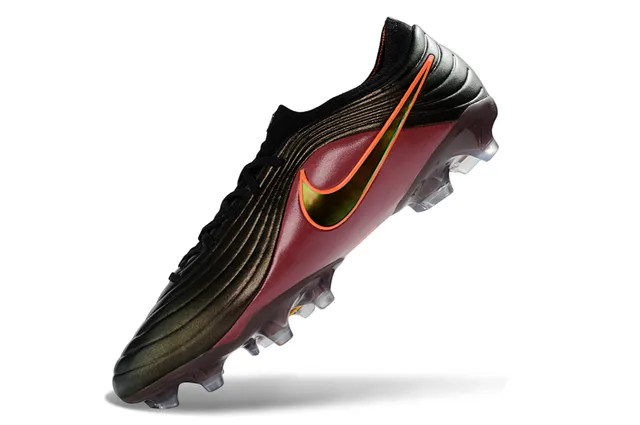 Nike Phantom GT Bordeaux Noir Motif Ondulé Tige Synthétique Chaussures de Football pour Terrain Firme 12