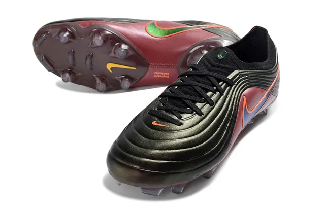 Nike Phantom GT Bordeaux Noir Motif Ondulé Tige Synthétique Chaussures de Football pour Terrain Firme 14