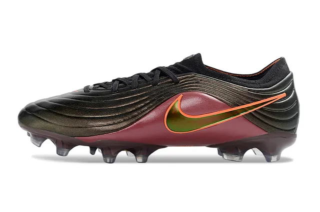 Nike Phantom GT Bordeaux Noir Motif Ondulé Tige Synthétique Chaussures de Football pour Terrain Firme 17