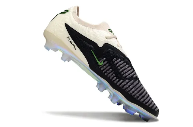 Nike Phantom GT NikeGrip-Knit Off-White Black Green Holographic Firm-Ground Soccer Shoes 2