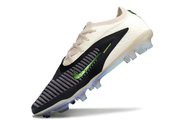 Nike Phantom GT NikeGrip-Knit Off-White Black Green Holographic Firm-Ground Soccer Shoes 3
