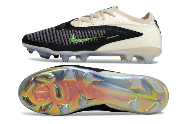 Nike Phantom GT NikeGrip-Knit Off-White Black Green Holographic Firm-Ground Soccer Shoes 6