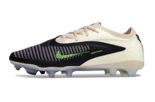 Nike Phantom GT NikeGrip-Knit Off-White Black Green Holographic Firm-Ground Soccer Shoes 7