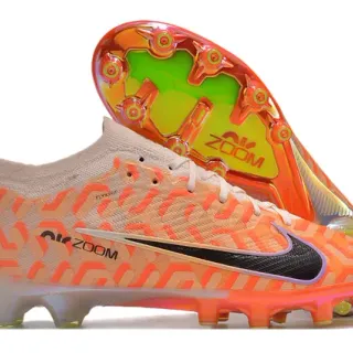 Nike Phantom GT Orange Beige Flyknit Upper Geometric Pattern Firm-Ground Soccer Shoes