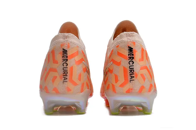 Nike Phantom GT Orange Beige Flyknit Empeine Motif Géométrique Sol Firme Chaussures de Football 4