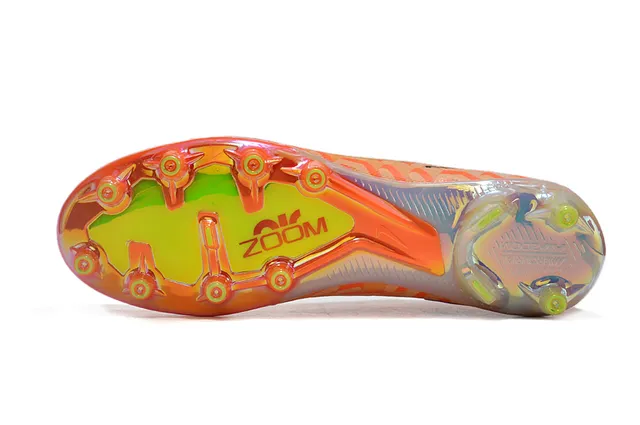 Nike Phantom GT Orange Beige Flyknit Empeine Motif Géométrique Sol Firme Chaussures de Football 6