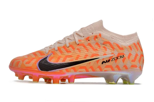 Nike Phantom GT Orange Beige Flyknit Empeine Motif Géométrique Sol Firme Chaussures de Football 8
