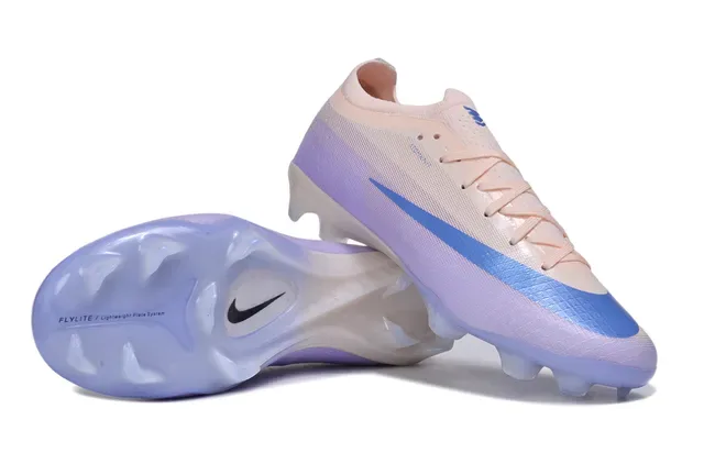 Nike Phantom GT Purple Blue Low-Cut Sock-Fit Knit Upper Firm-Ground Soccer Shoes 4