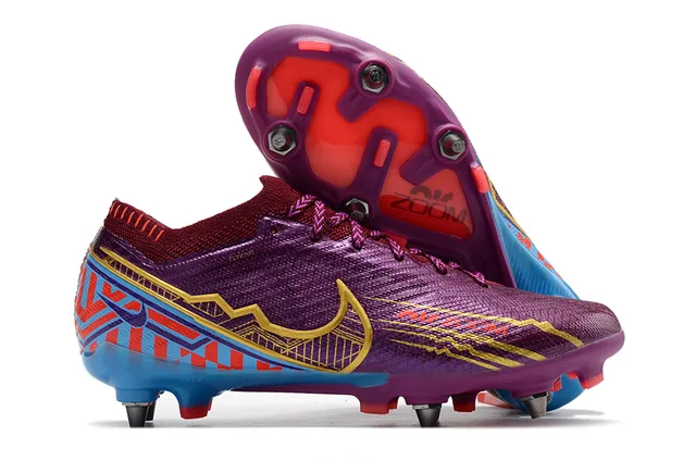 Nike Phantom GT أبيض أزرق Flyknit Upper Air Zoom Cushioning Firm-Ground أحذية كرة القدم 2