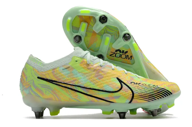 Nike Phantom GT أبيض أزرق Flyknit Upper Air Zoom Cushioning Firm-Ground أحذية كرة القدم 4