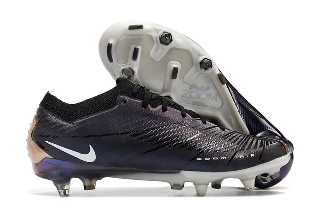 Nike Phantom GT أبيض أزرق Flyknit Upper Air Zoom Cushioning Firm-Ground أحذية كرة القدم 10