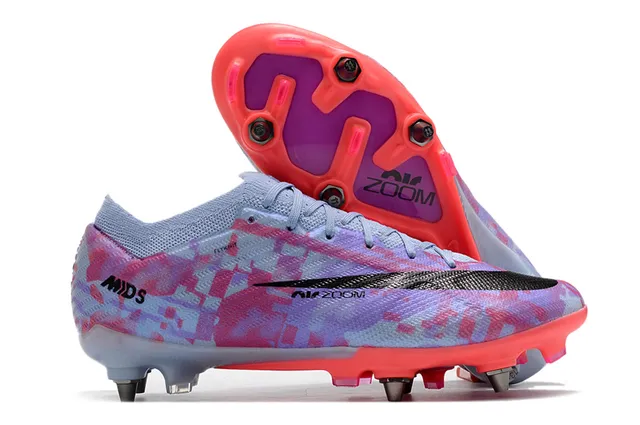 Nike Phantom GT أبيض أزرق Flyknit Upper Air Zoom Cushioning Firm-Ground أحذية كرة القدم 11