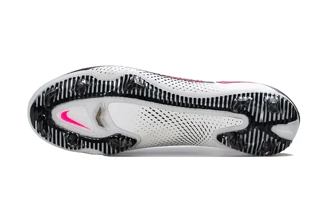 Nike Phantom GT أبيض وردي عالي القطعة ملائمة للجوارب الياقة أرض صلبة أحذية كرة قدم 4