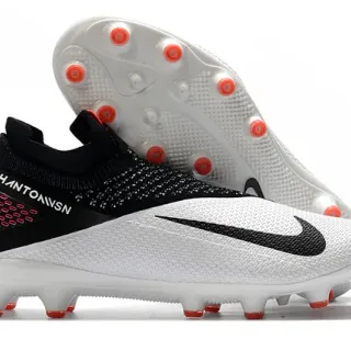 Nike Phantom VSN White Black Red Firm-Ground Soccer Shoes