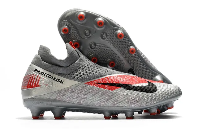Nike Phantom VSN White Black Red Firm-Ground Soccer Shoes 2
