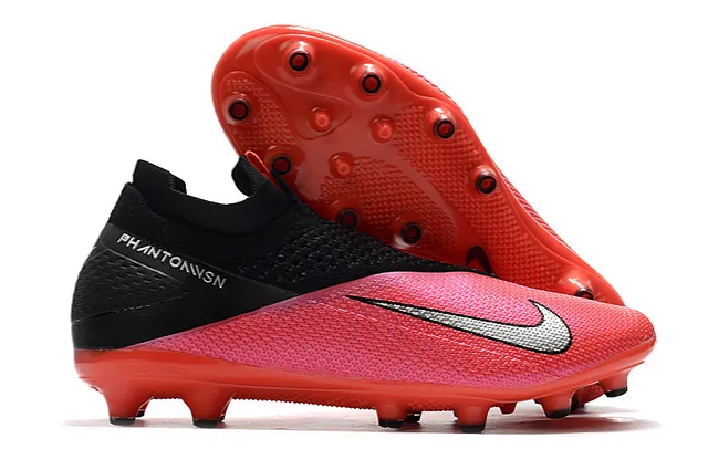Nike Phantom VSN White Black Red Firm-Ground Soccer Shoes 6