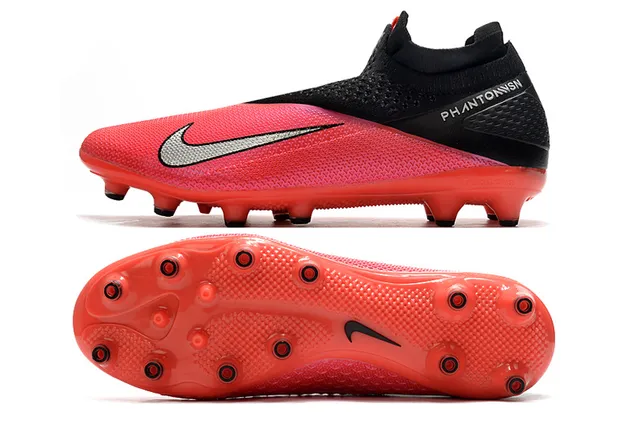 Nike Phantom VSN White Black Red Firm-Ground Soccer Shoes 7