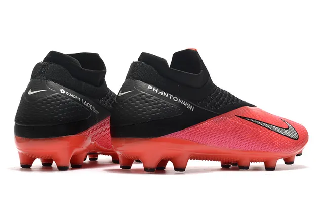 Nike Phantom VSN White Black Red Firm-Ground Soccer Shoes 12
