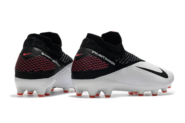Nike Phantom VSN White Black Red Firm-Ground Soccer Shoes 18