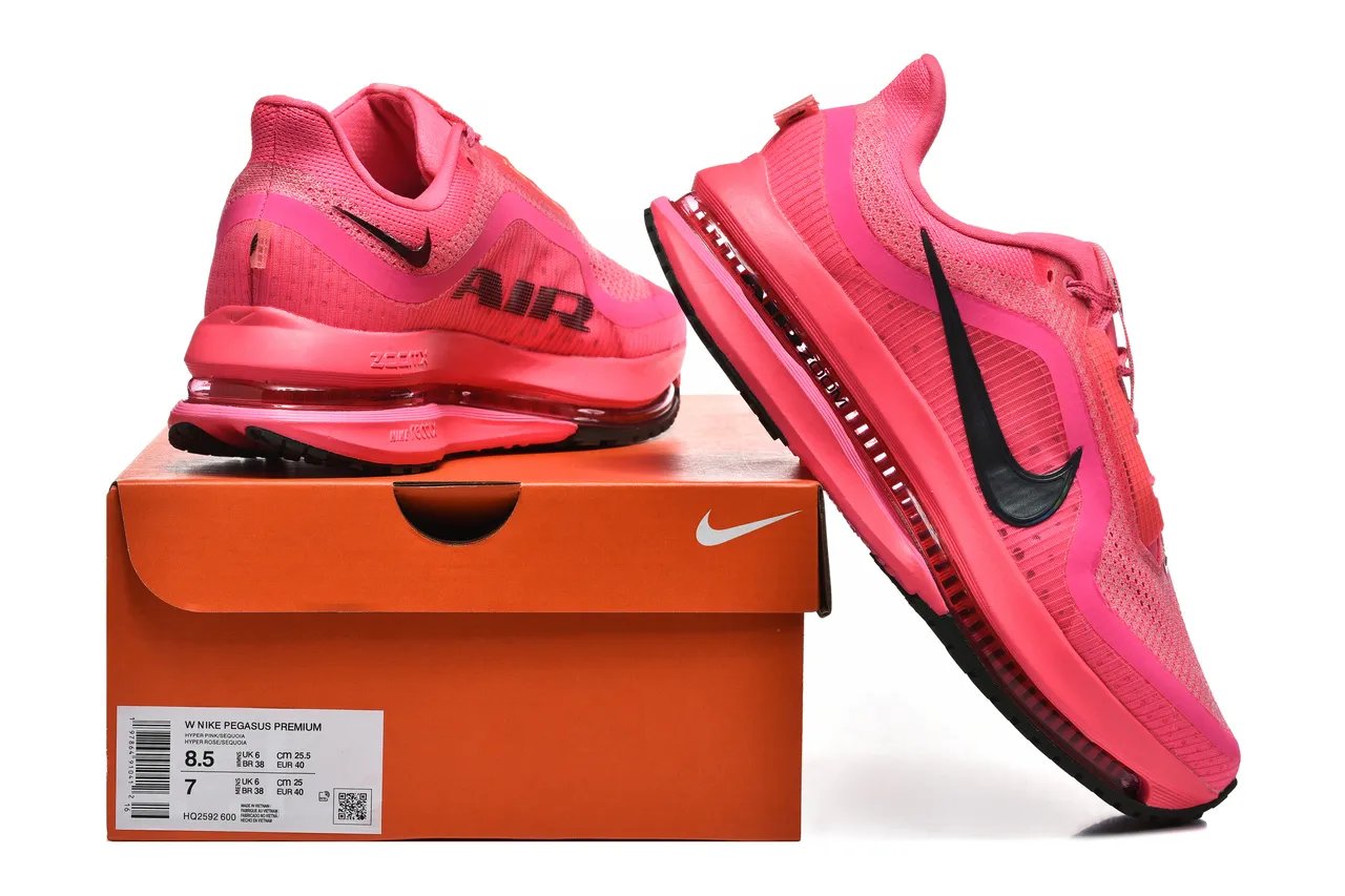 Nike rose noir maille ingénieril supérieur longueur complète visible unité Air Zoom chaussures de course 2