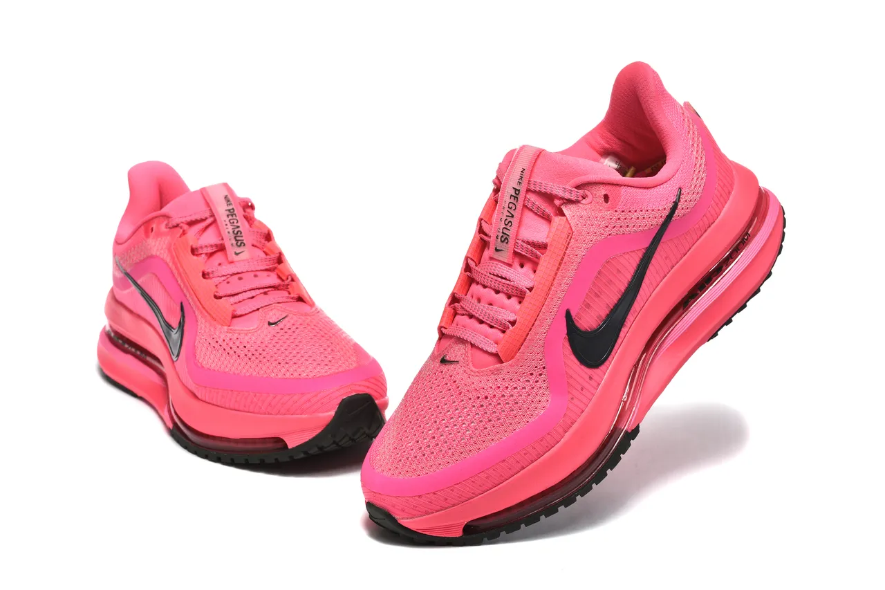 Nike rose noir maille ingénieril supérieur longueur complète visible unité Air Zoom chaussures de course 4