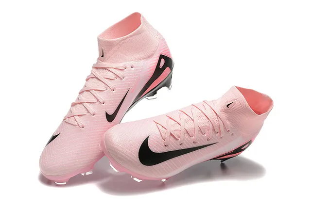 Nike 粉黑 高切 袜套式 领口 透明白 鞋底板 硬地 足球鞋 3