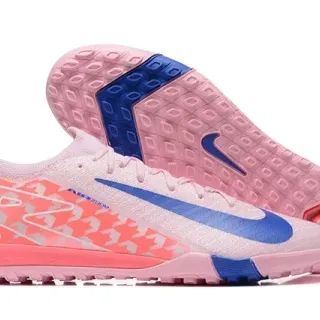 Nike Chuteira de Futebol Turf Upper de Malha Baixo em Rosa e Azul
