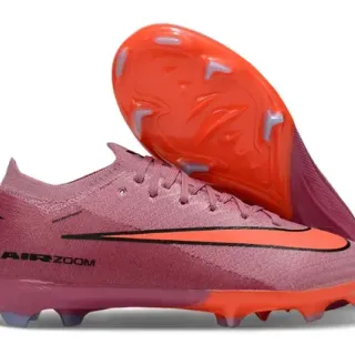 Nike Tênis de Futebol com upper de knit rosa laranja ajuste dinâmico colar superfície firme