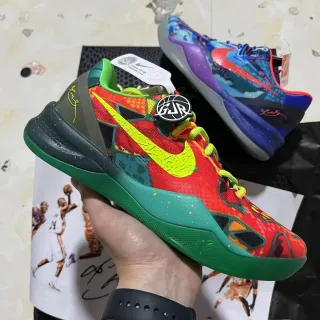 Nike Rojo Verde Bajo Silueta Multicolor Gráfico Textil Superior Zapatillas de Baloncesto
