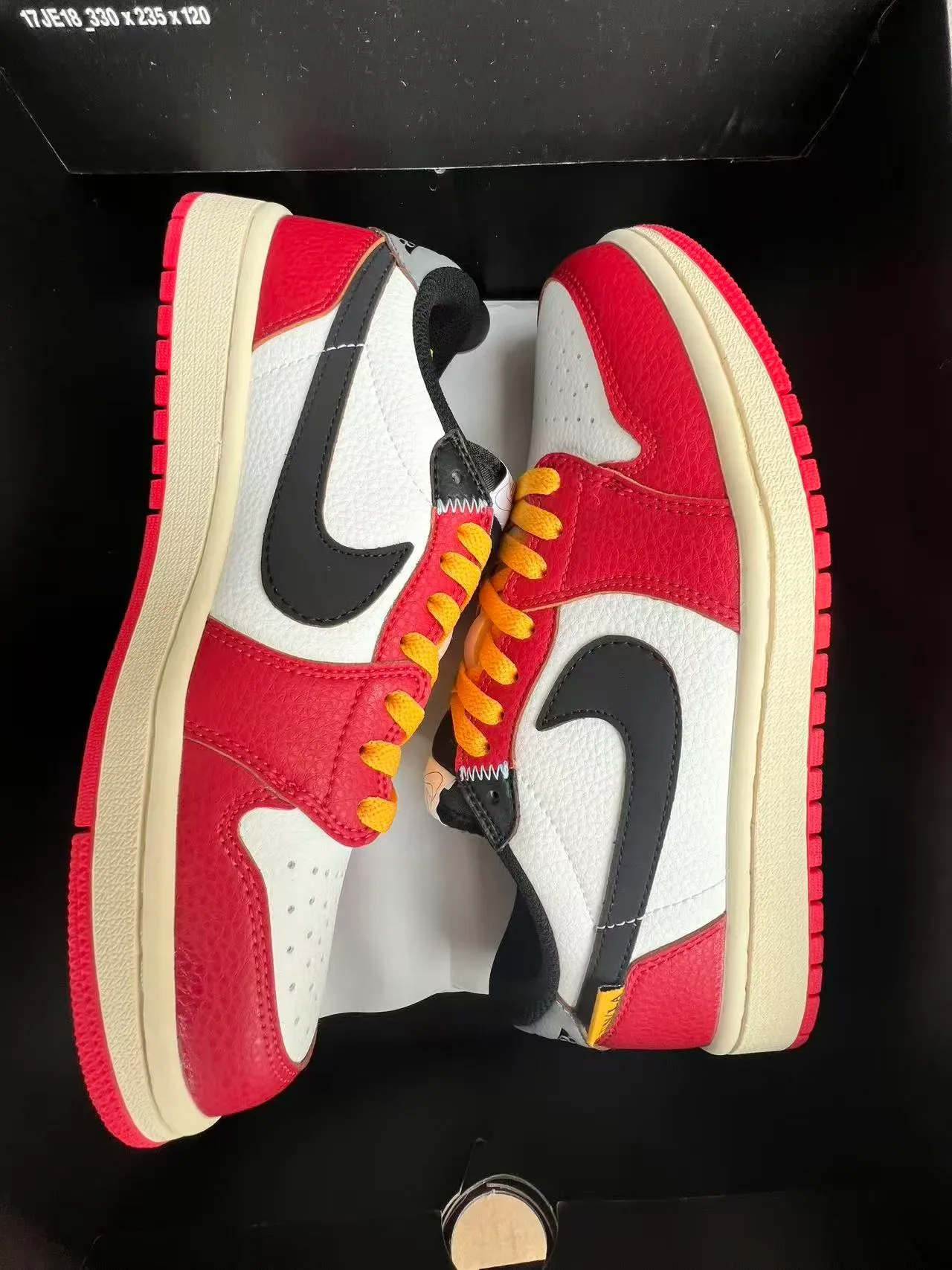 Nike Red White Low-Top Leather-Paneled Lifestyle Sneakers 9
