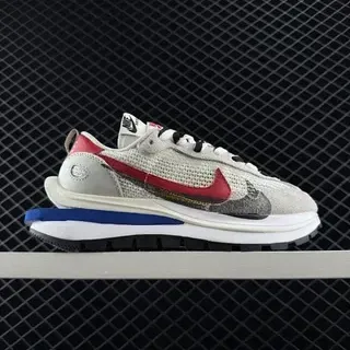 Nike sacai LDV Waffle Beige Red طبقة شبكية مزدوجة الطبقة/جلد سويدي علوية حذاء أسلوب حياة