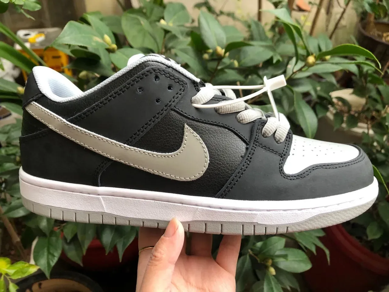 Nike SB Dunk Low Black Light Gray White Skateboard Shoes 3