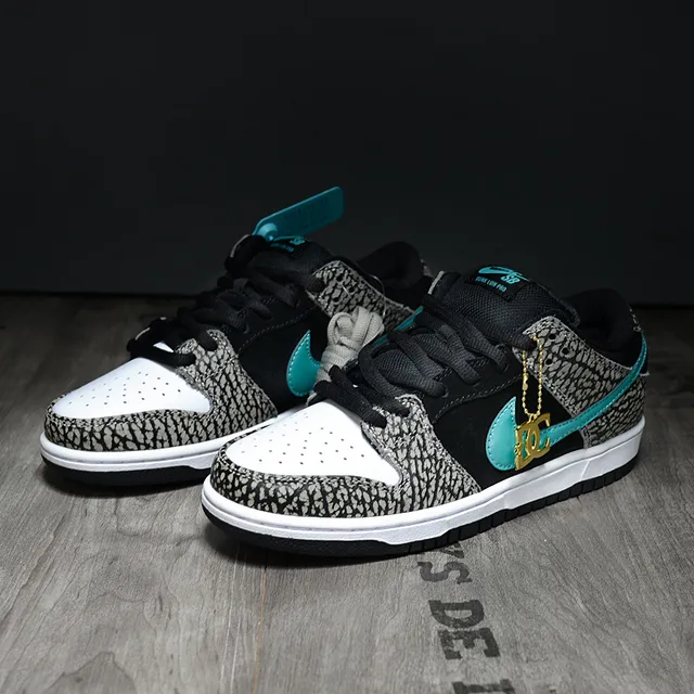 Nike SB Dunk Low chaussures de skateboard avec impression éléphant turquoise 4