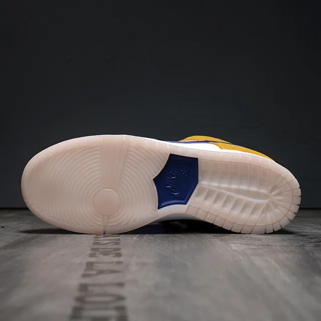 Nike SB Dunk Low Yellow White Blue Skateboard Shoes 5