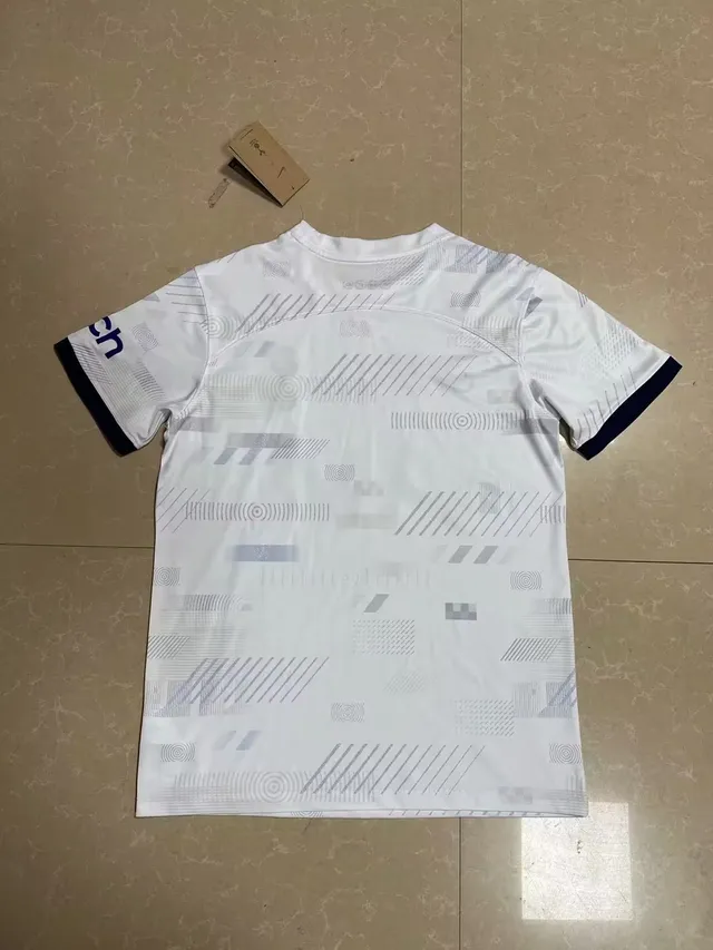 Nike Tottenham Hotspur 2023–24 extérieur maillot blanc marine motif géométrique 3