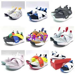 Nike أبيض أسود بدون أحزمة إغلاق حزام علوي شبكي مثقب أحذية أسلوب حياة