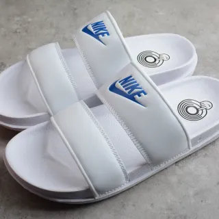 Nike 白色蓝色双带模压EVA鞋垫拖鞋