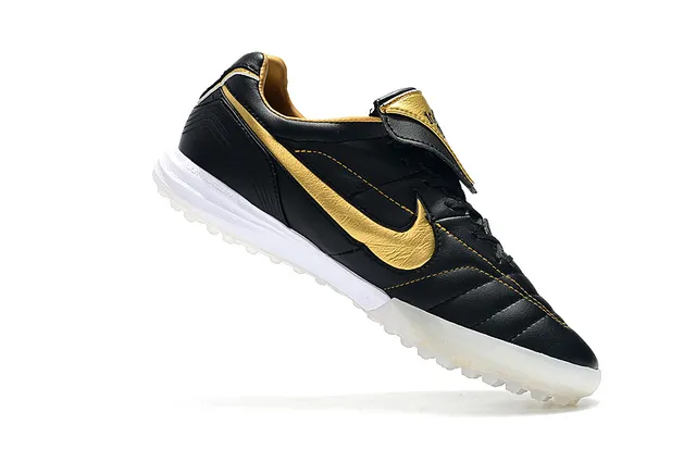 Nike White Gold Low-Cut Synthetic Upper Quilted Vamp Artificial-Grass Soccer Shoes 13
