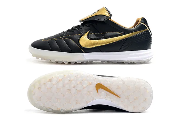 Nike White Gold Low-Cut Synthetic Upper Quilted Vamp Artificial-Grass Soccer Shoes 20
