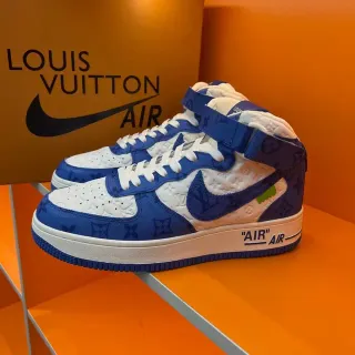 Nike x Louis Vuitton Air Force 1 Alta Azul Monograma Zapatillas Lifestyle