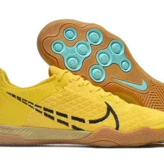 Nike Yellow Blue Knit Upper Graphic Black Overlays Sneakers